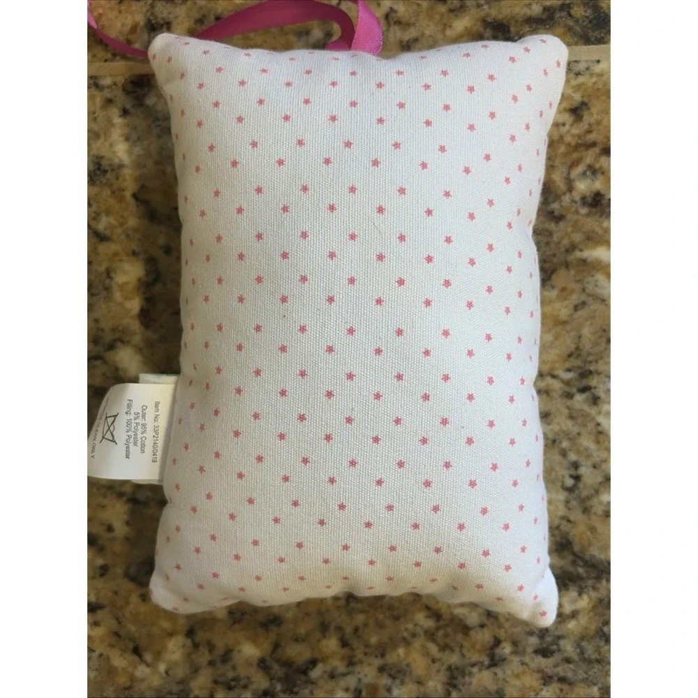 Tooth & Rock Polka Dot Unicorn Heart‎ Plush Tooth Fairy Pillow Door Hanger